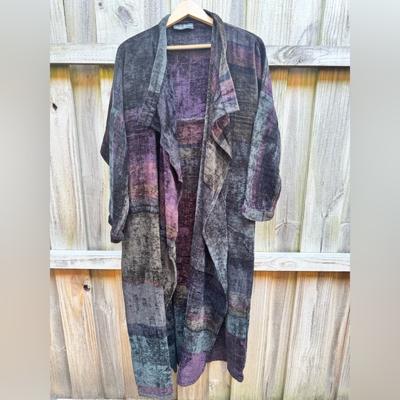 Marcia Hammond Sweaters - Marcia Hammond Art Handmade Chenille Multicolor Women's Flap Jacket
